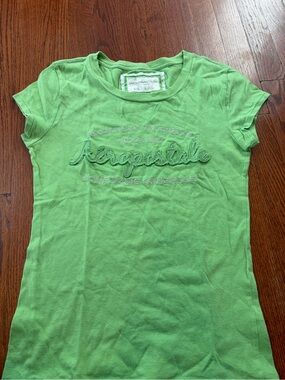 VTG Aeropostale Green embroidered Short Sleeve Shirt Size Large